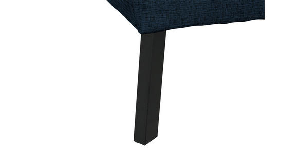 ECKSOFA in Chenille Dunkelblau  280/205 cm  - Schwarz/Dunkelblau, Design, Textil/Metall (280/205cm) - Xora