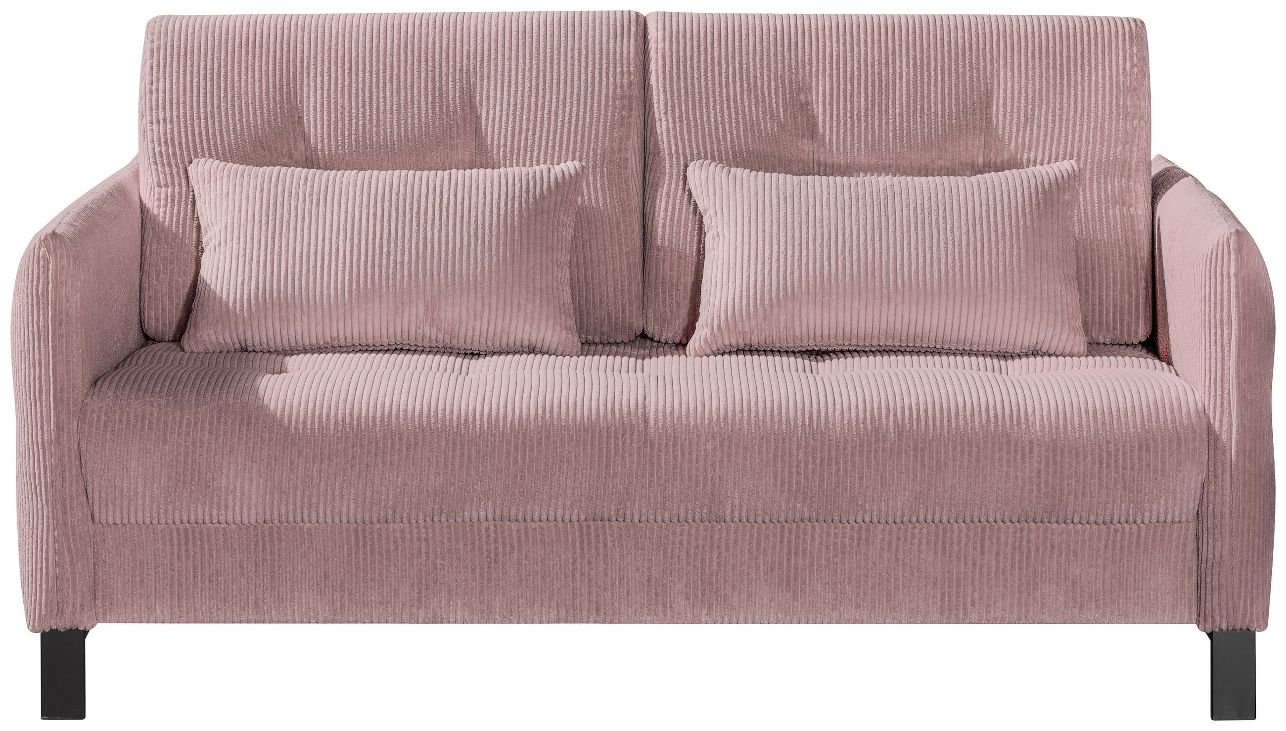SCHLAFSOFA in Textil Altrosa  - Schwarz/Altrosa, Modern, Textil/Metall (150/88/110cm) - Novel