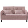 SCHLAFSOFA Cord Altrosa  - Schwarz/Altrosa, Design, Textil/Metall (170/88/110cm) - Novel