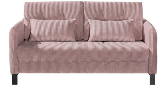 SCHLAFSOFA in Cord Altrosa  - Schwarz/Altrosa, MODERN, Textil/Metall (150/88/110cm) - Novel