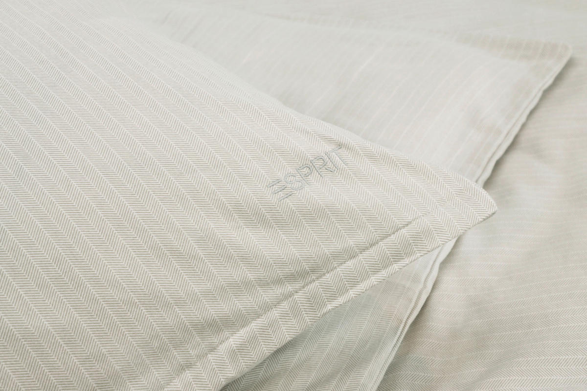 BETTWÄSCHE E-Herringbone Flanell 200/200 cm  - Hellgrau/Grau, Design, Textil (200/200cm) - Esprit