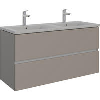 WASCHTISCHKOMBI 121 cm  - Beigebraun/Weiß, MODERN, Keramik/Holzwerkstoff (121cm) - Celina Home