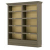 BÜCHERWAND Pinie massiv Creme, Grau  - Creme/Bronzefarben, LIFESTYLE, Holz/Metall (214/238,5/46,5cm) - Livetastic