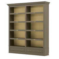 BÜCHERWAND Pinie massiv Creme, Grau  - Creme/Bronzefarben, LIFESTYLE, Holz/Metall (214/238,5/46,5cm) - Livetastic