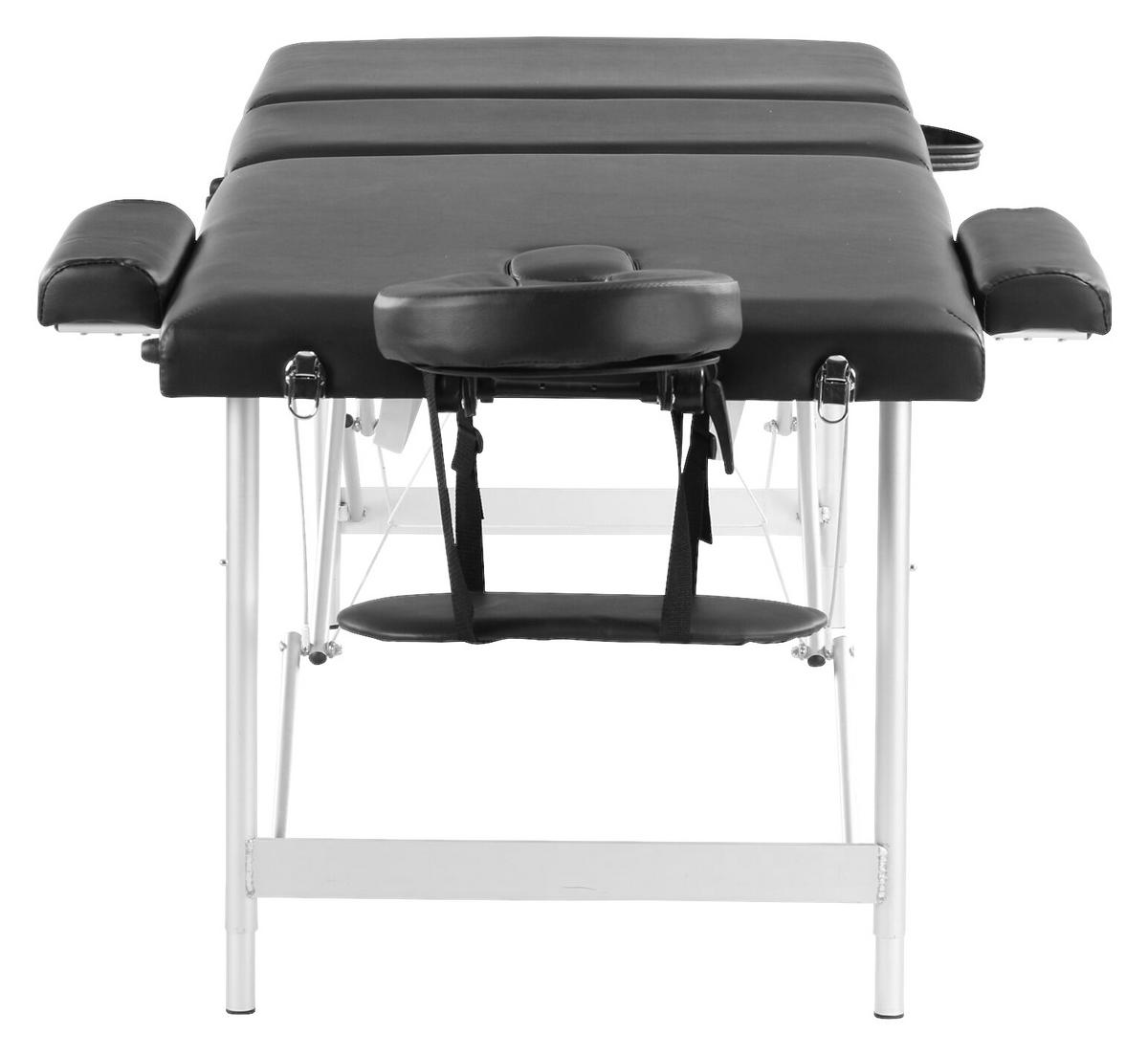 MASSAGETISCH MT50 - Schwarz, KONVENTIONELL, Kunststoff/Metall (186/68/82cm) - Atrigo