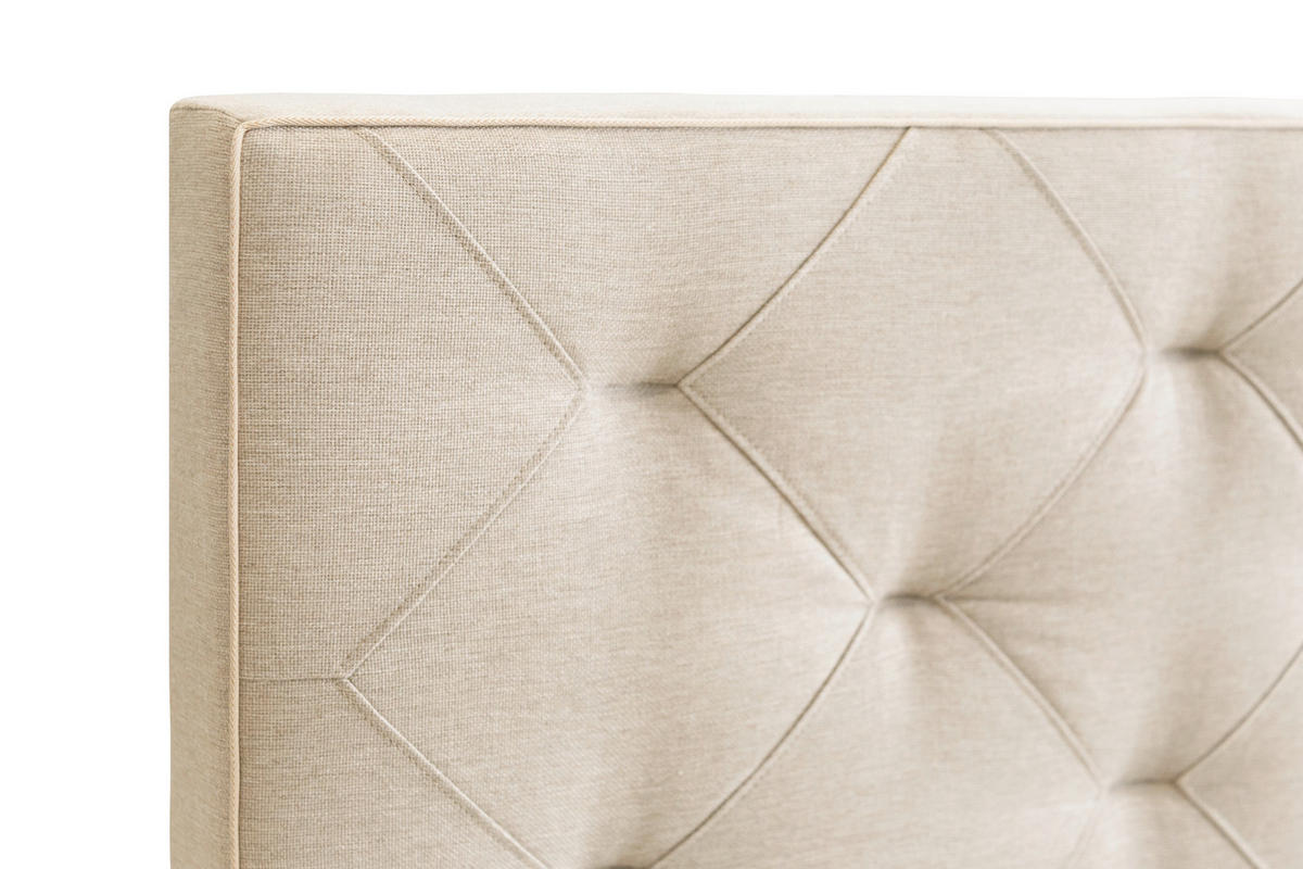 BOXSPRINGBETT 160/200 cm  in Beige  - Beige/Alufarben, Konventionell, Textil/Metall (160/200cm) - Welnova