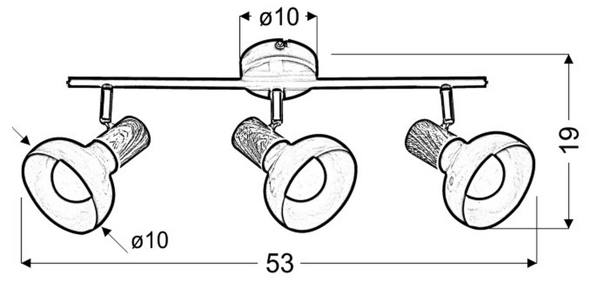 STRAHLER 55/18/10 cm   - Weiß, Basics, Metall (55/18/10cm)