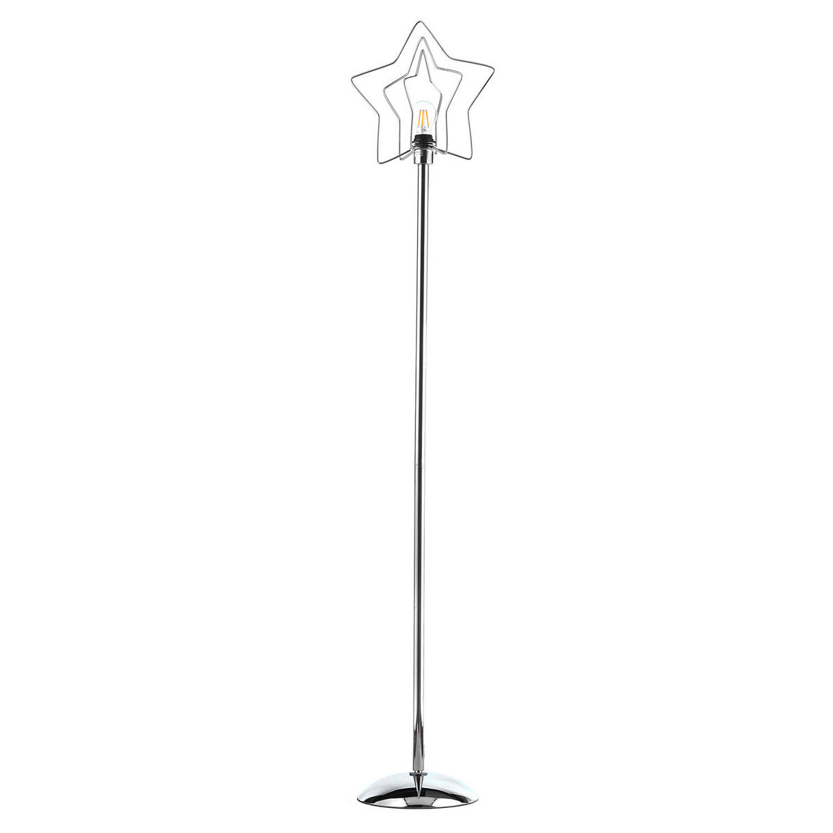 STEHLEUCHTE 35/170 cm    - Chromfarben, Design, Metall (35/170cm)