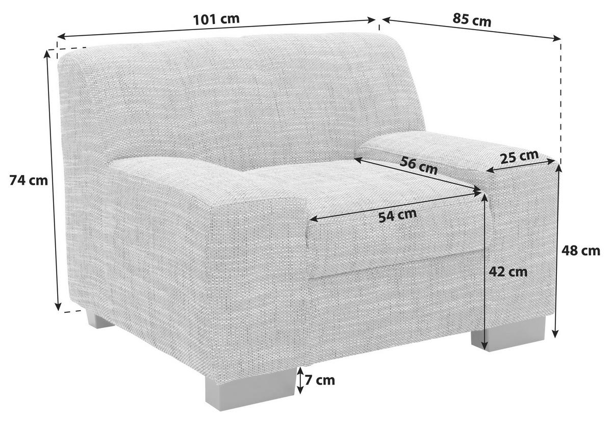 SESSEL Webstoff Braun, Beige    - Wengefarben/Beige, Design, Holz/Textil (103/69/87cm) - MID.YOU