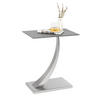 BEISTELLTISCH 30,5/45,7/54,6 cm Silberfarben, Dunkelgrau rechteckig  - Dunkelgrau/Silberfarben, Design, Glas/Metall (30,5/45,7/54,6cm) - Xora