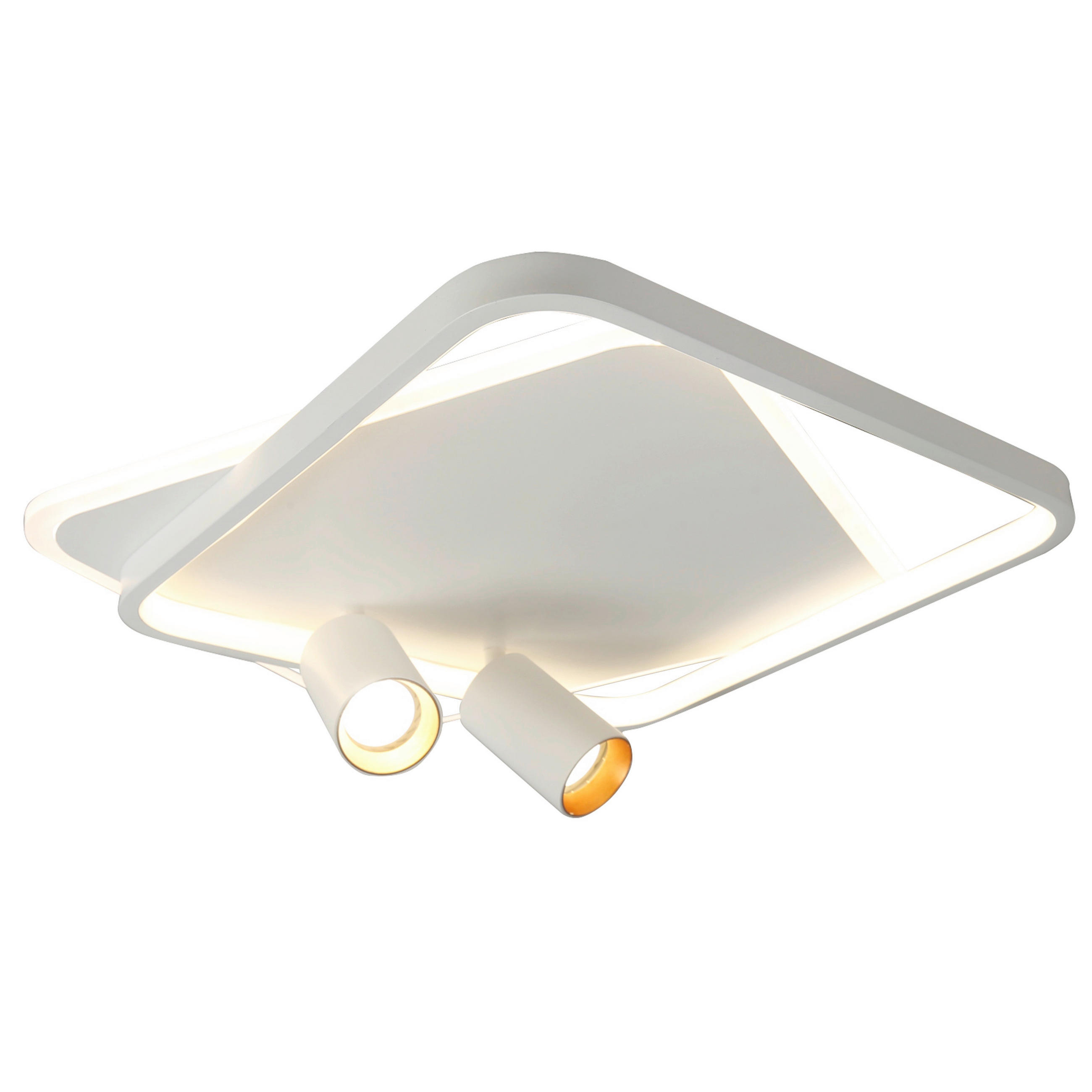 LED-DECKENLEUCHTE Parma  11/45.5/45.5 cm  - Weiß, Design, Metall (11/45.5/45.5cm)