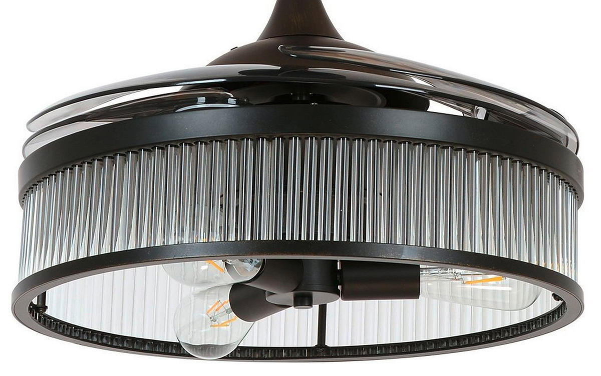 DECKENVENTILATOR  122/40 cm    - Transparent/Schwarz, Trend, Kunststoff/Metall (122/40cm) - P & B