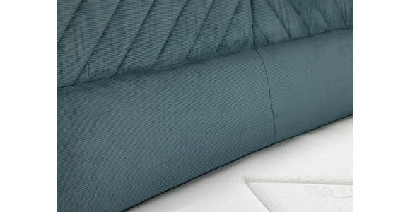 BOXSPRINGBETT 160/200 cm in Petrol - Petrol/Schwarz, Design, Textil/Metall (160/200cm) - Esposa