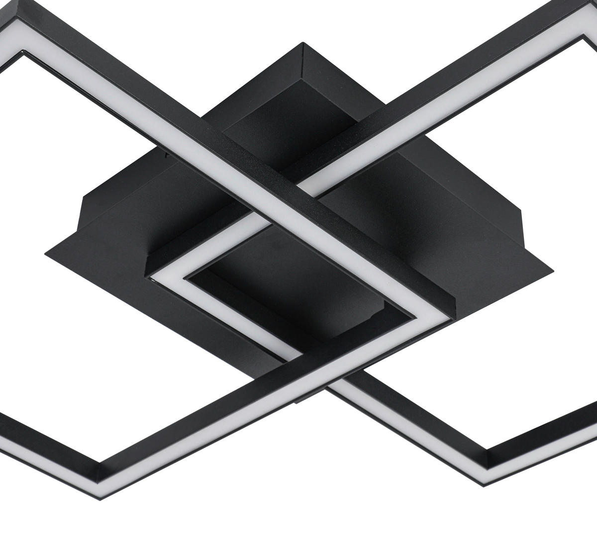 LED PLAFONJERA - bela/crna, Trendi, metal/plastika (53,2/33,4/7,5cm) - Boxxx