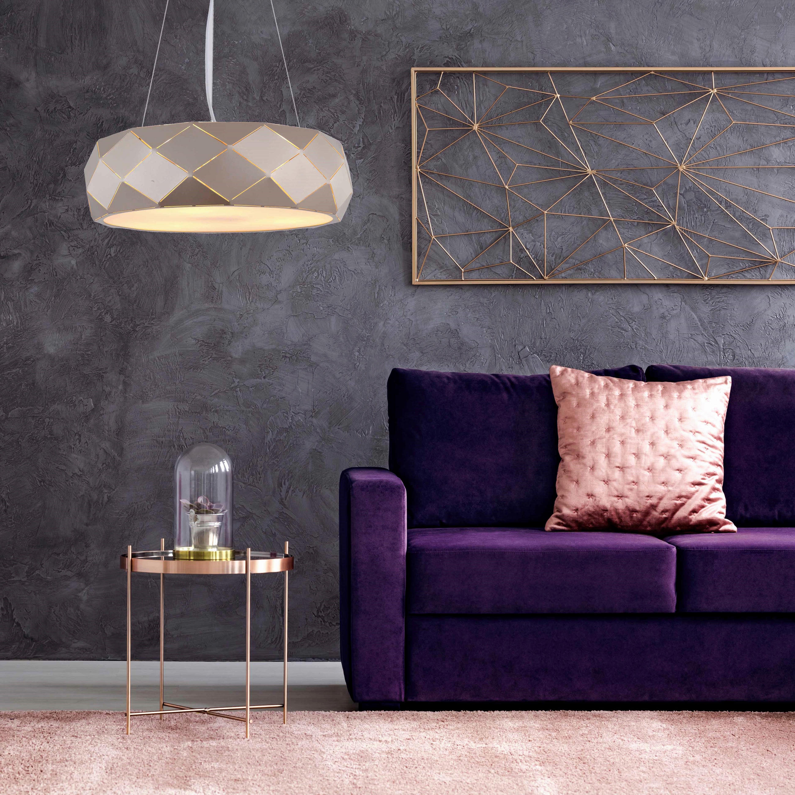 ZÁVESNÉ SVIETIDLO, 45/120 cm  - jantárová, Design, kov (45/120cm)