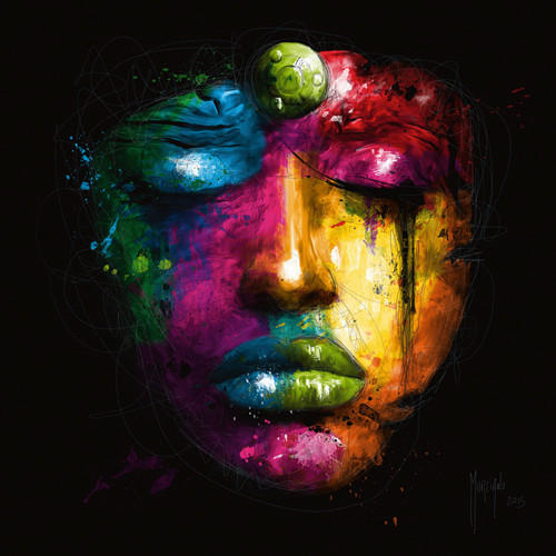 KUNSTDRUCK 14/14 cm  - Multicolor/Schwarz, Basics, Papier (14/14cm) - Monee