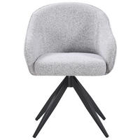 STOLICA S NASLONOM ZA RUKE  siva, crna  metal, tekstil      - siva/crna, Moderno, metal/tekstil (59/82/62cm) - Livetastic