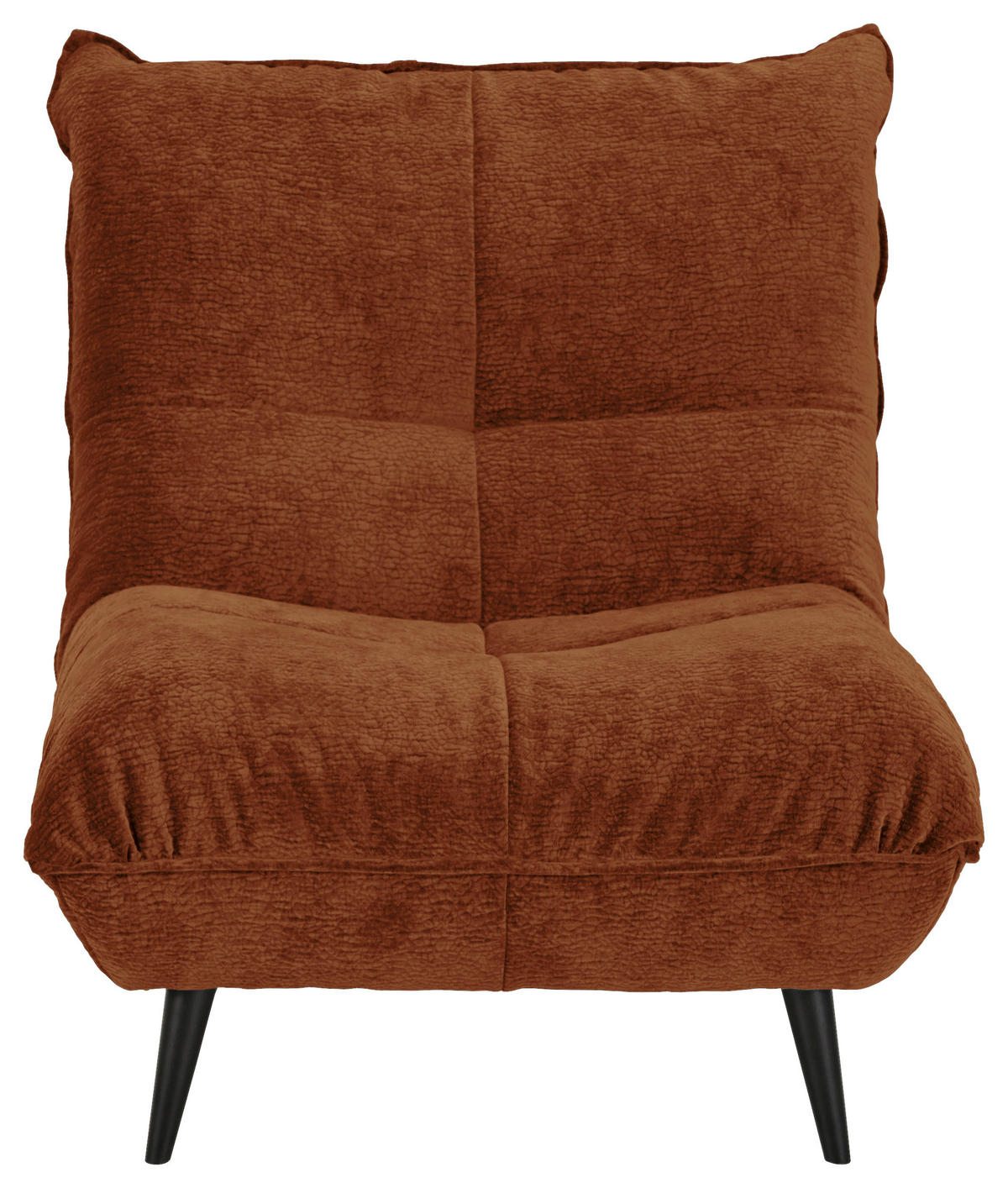 SESSEL in Mikrofaser Terracotta  - Terracotta/Schwarz, Konventionell, Textil/Metall (89/100/101cm) - MID.YOU