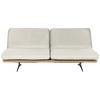 SCHLAFSOFA in Holz, Leder Weiss  - Weiss/Beige, Design, Leder/Holz (204/92/90cm) - Dieter Knoll