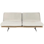 SCHLAFSOFA Palermo in Echtleder Weiß  - Beige/Schwarz, Design, Leder/Holz (204/92/90cm) - Dieter Knoll