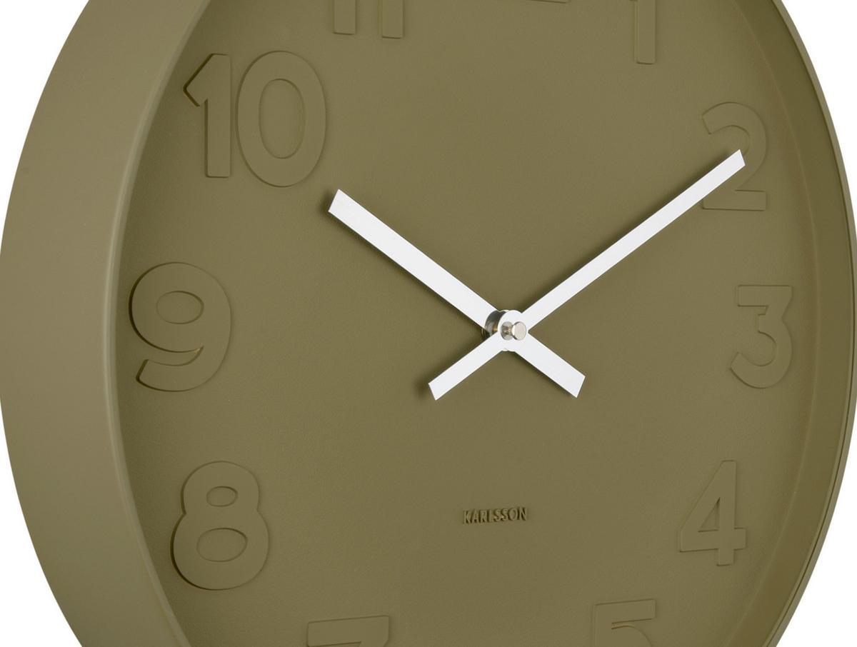 WANDUHR 37,5/37,5/6 cm   - Grün, Basics, Metall (37,5/37,5/6cm) - Karlsson