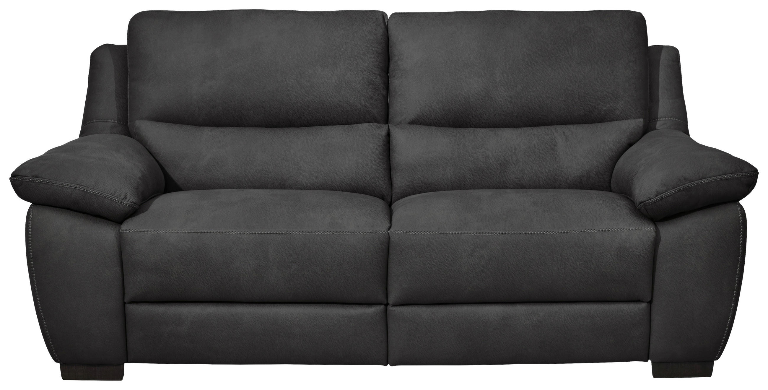 2,5-SITZER Webstoff Dunkelgrau - Wengefarben/Dunkelgrau, KONVENTIONELL, Holz/Textil (210/96/99cm) - Livetastic