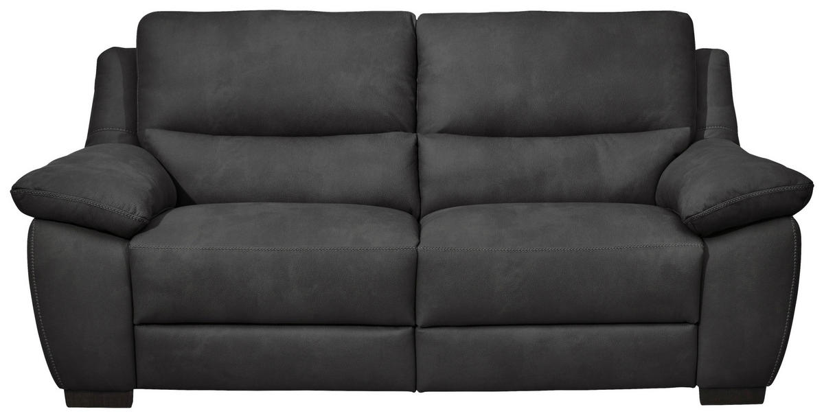 2,5-SITZER in Webstoff Dunkelgrau  - Wengefarben/Dunkelgrau, Konventionell, Holz/Textil (210/96/99cm) - Livetastic