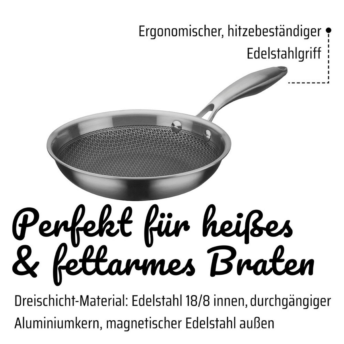 KOCHTOPFSET INOXXA BLACK 5-teilig  - Klar/Edelstahlfarben, Basics, Glas/Metall - GSW