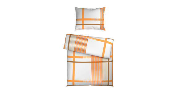 BETTWÄSCHE TANJA Satin 140/200 cm  - Orange, KONVENTIONELL, Textil (140/200cm) - Novel