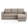 ECKSOFA Sandfarben Lederlook  - Sandfarben, Basics, Kunststoff/Textil (220/150cm) - MID.YOU