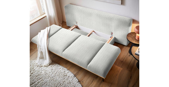 SCHLAFSOFA in Chenille Weiß  - Schwarz/Weiß, MODERN, Holz/Textil (212/89/102cm) - Dieter Knoll