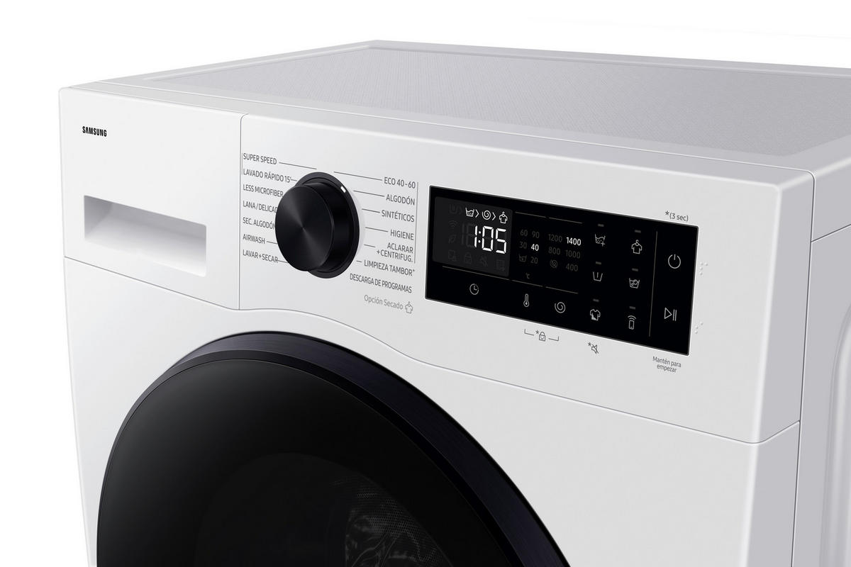 WASCHTROCKNER WD90DG5G34BEEG  - Schwarz/Weiß, Basics, Glas/Kunststoff (60/85/65cm) - Samsung