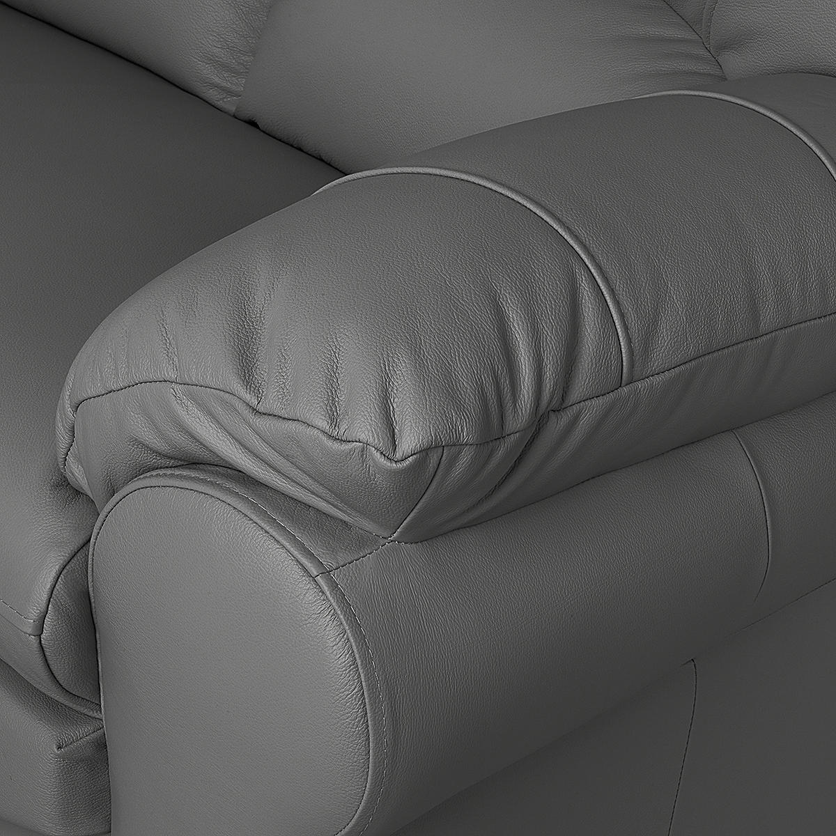 SCHLAFSOFA in Leder Anthrazit  - Anthrazit/Schwarz, Design, Leder/Kunststoff (205/92/85cm) - Livetastic