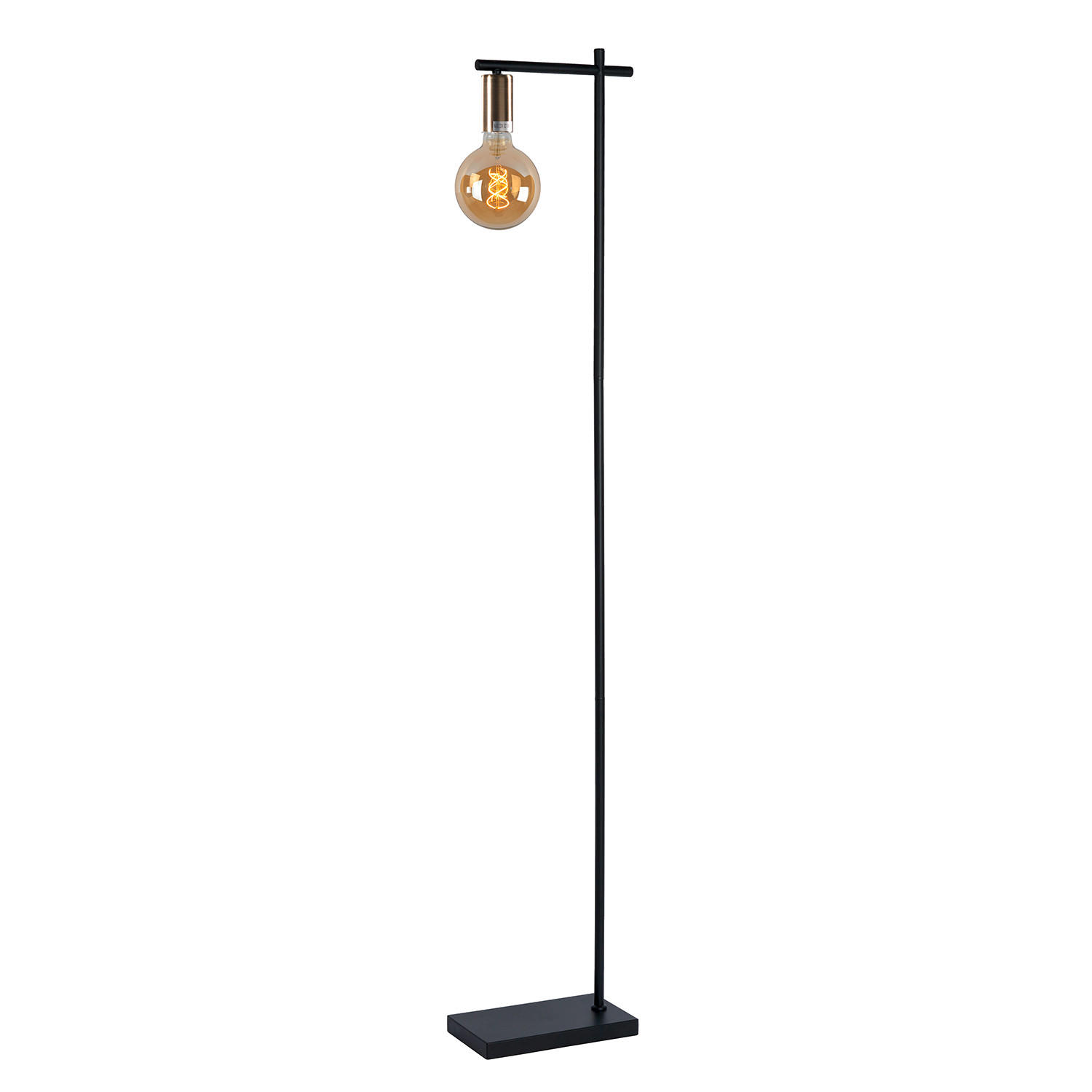 STEHLEUCHTE 35/15/150 cm    - Bernsteinfarben/Schwarz, KONVENTIONELL, Kunststoff/Metall (35/15/150cm)
