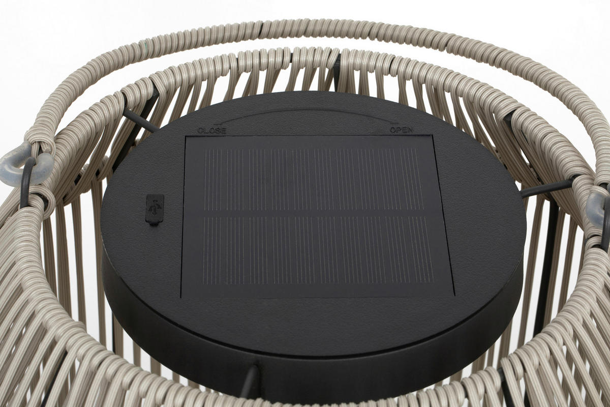 AUSSENLEUCHTE - Beige, Trend, Kunststoff/Metall (27/44cm) - Novel