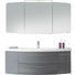 SPIEGELSCHRANK Graphitfarben - Graphitfarben, Design, Glas/Holzwerkstoff (140/67/17cm) - Sadena