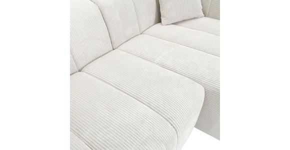 ECKSOFA Naturfarben Cord Zierkissen, Rücken echt  - Schwarz/Naturfarben, KONVENTIONELL, Kunststoff/Textil (250/162cm) - Carryhome