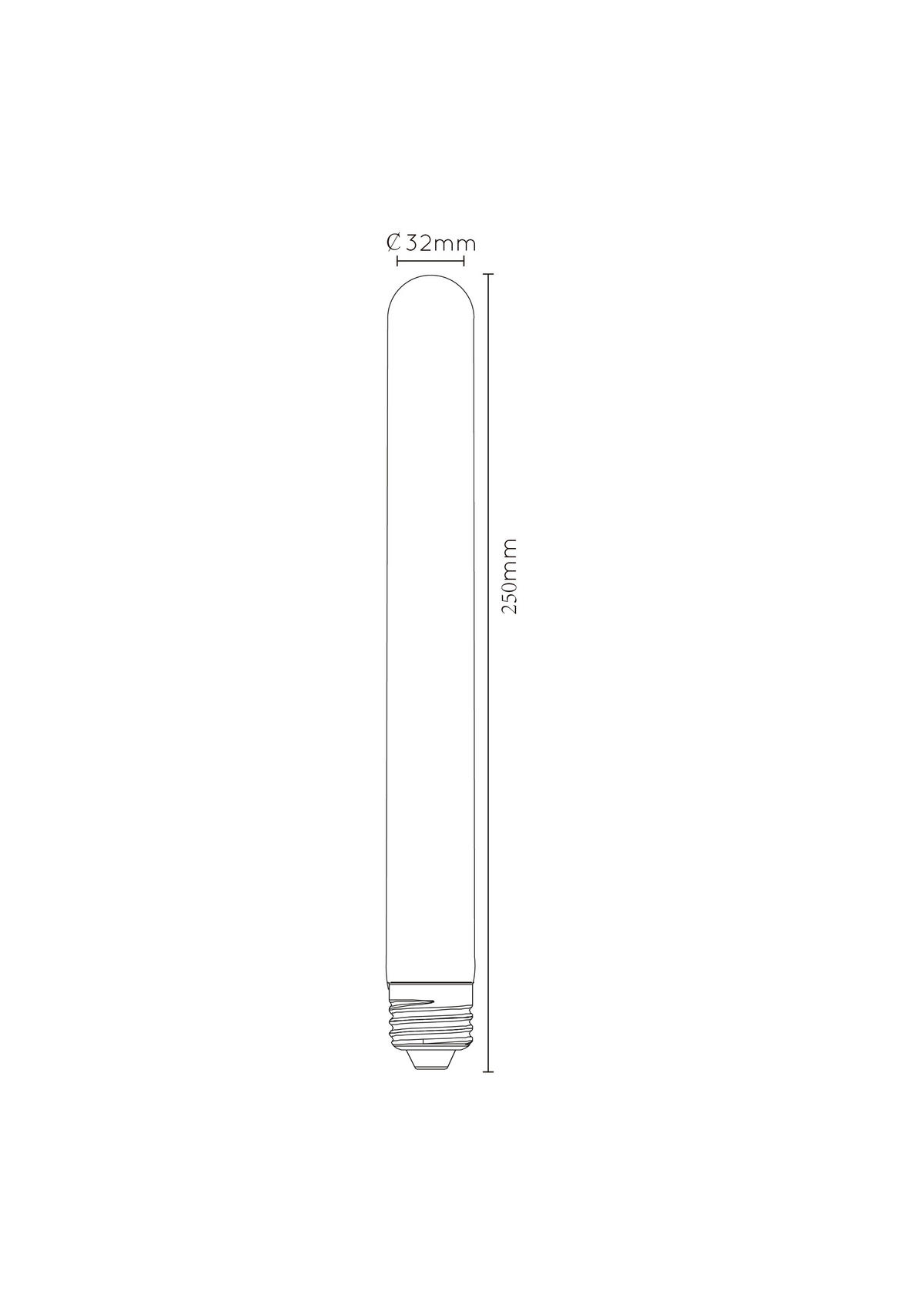 LED-LEUCHTMITTEL   E27 380 lm  - Bernsteinfarben, Basics, Glas (3.2/25cm) - Lucide