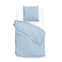 BETTWÄSCHE 2-teilig Lino Renforcé 135/200 cm  - Hellblau, Basics, Textil (135/200cm)