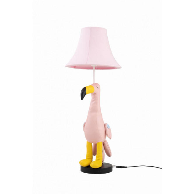 LED-KINDERTISCHLEUCHTE Mingo der Flamingo 31,5/31,5/77,5 cm   - Rosa/Weiß, LIFESTYLE, Textil/Metall (31,5/31,5/77,5cm) - Happy Lamps