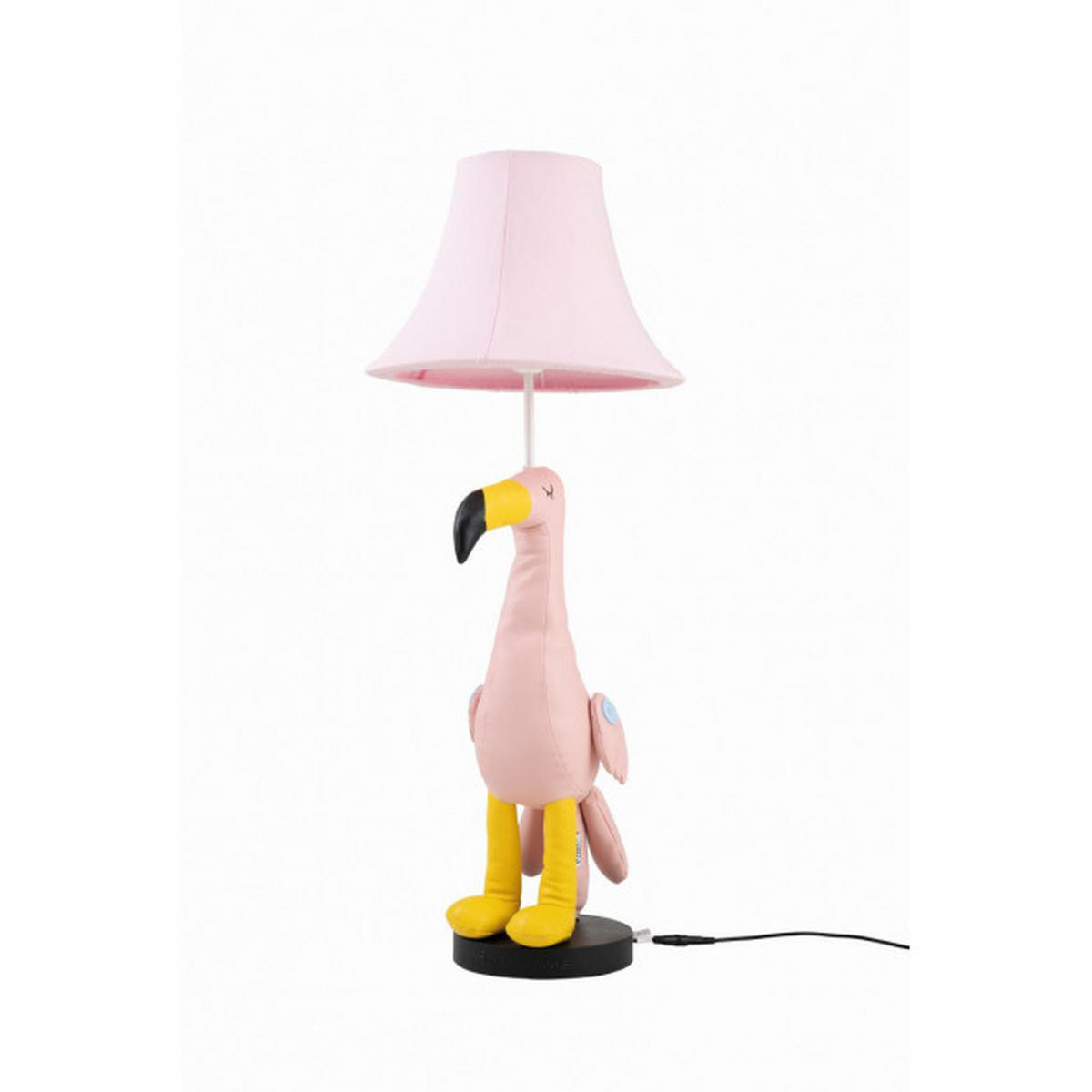 LED-KINDERTISCHLEUCHTE Mingo der Flamingo 31,5/31,5/77,5 cm   - Rosa/Weiß, LIFESTYLE, Textil/Metall (31,5/31,5/77,5cm) - Happy Lamps
