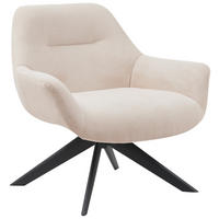 SESSEL in Cord Creme  - Creme/Schwarz, MODERN, Textil/Metall (78/78/75cm) - MID.YOU