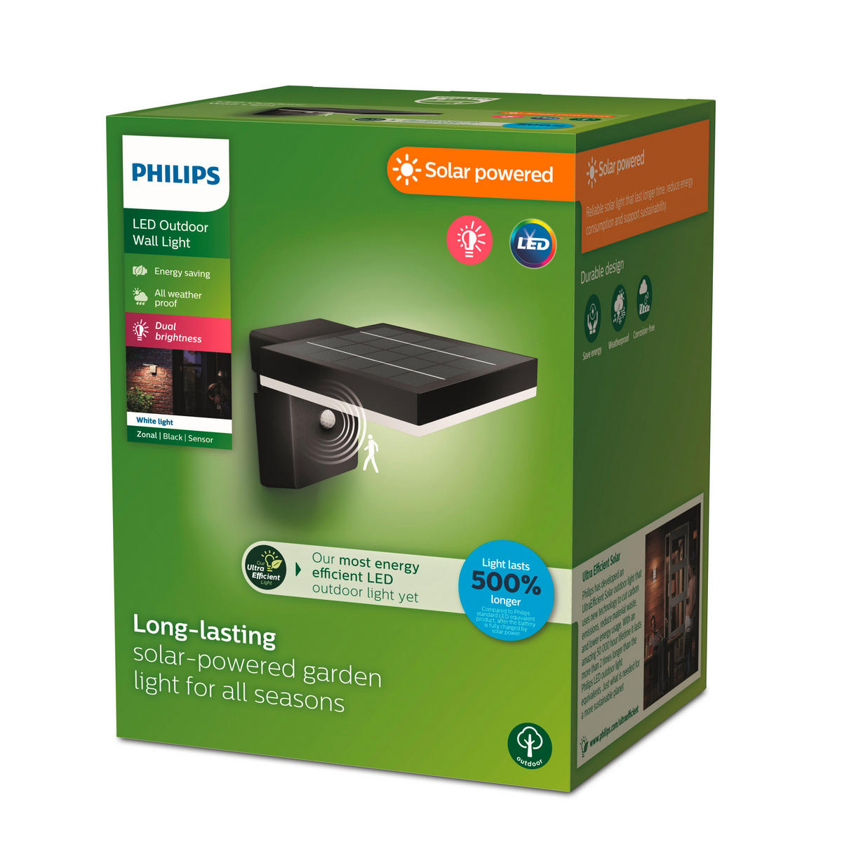 SOLARLEUCHTE 16/13.5/20.6 cm   - Schwarz, KONVENTIONELL, Kunststoff (16/13.5/20.6cm) - Philips