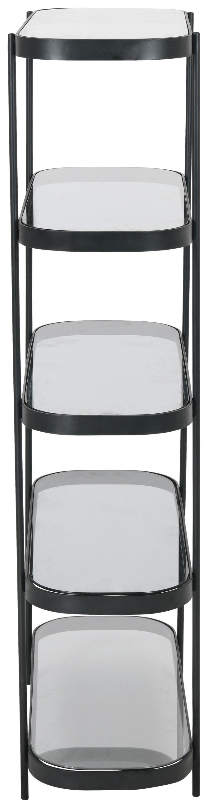 REGAL Schwarz  - Schwarz, Design, Glas/Metall (90/160/38cm) - MID.YOU