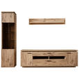 WOHNWAND 3-teilig  in Eichefarben  270/208/50 cm  - Eichefarben/Anthrazit, KONVENTIONELL, Glas/Holzwerkstoff (270/208/50cm) - Cantus