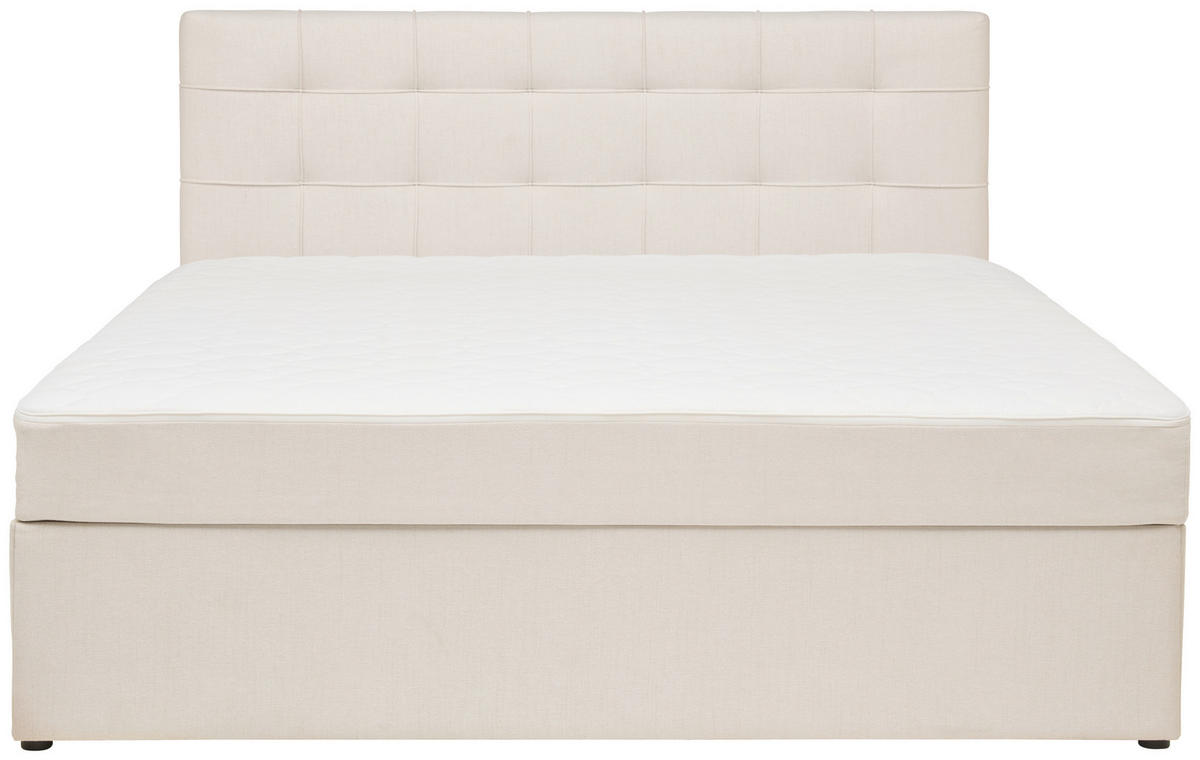 BOXBETT 200/200 cm,  in Creme,  - Creme, MODERN, Holz/Textil (200/200cm) - MID.YOU