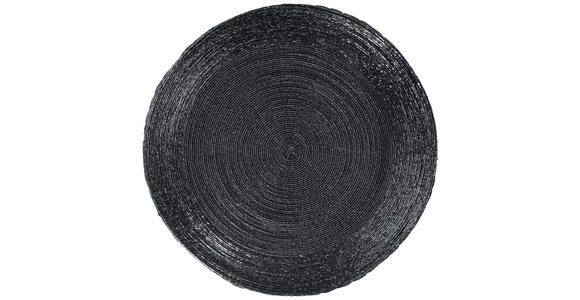 TISCHSET Glas, Textil 35 cm - Schwarz, LIFESTYLE, Glas/Textil (35cm) - Ambia Home