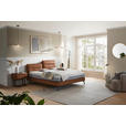 BOXSPRINGBETT 180/200 cm  in Cognac  - Cognac/Schwarz, Design, Textil/Metall (180/200cm) - Johann Jakob