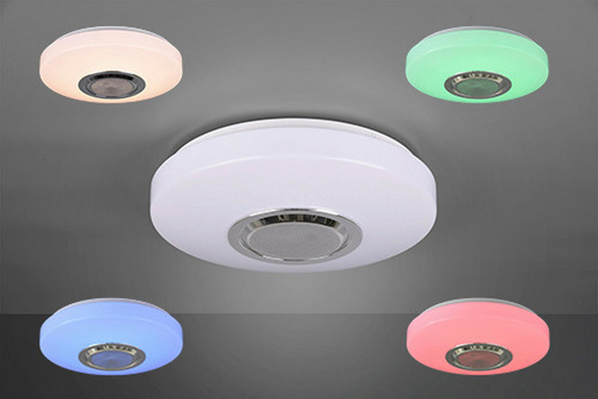 PLAFONIERĂ CU LED - alb, Design, plastic/metal (33/10cm) - Novel