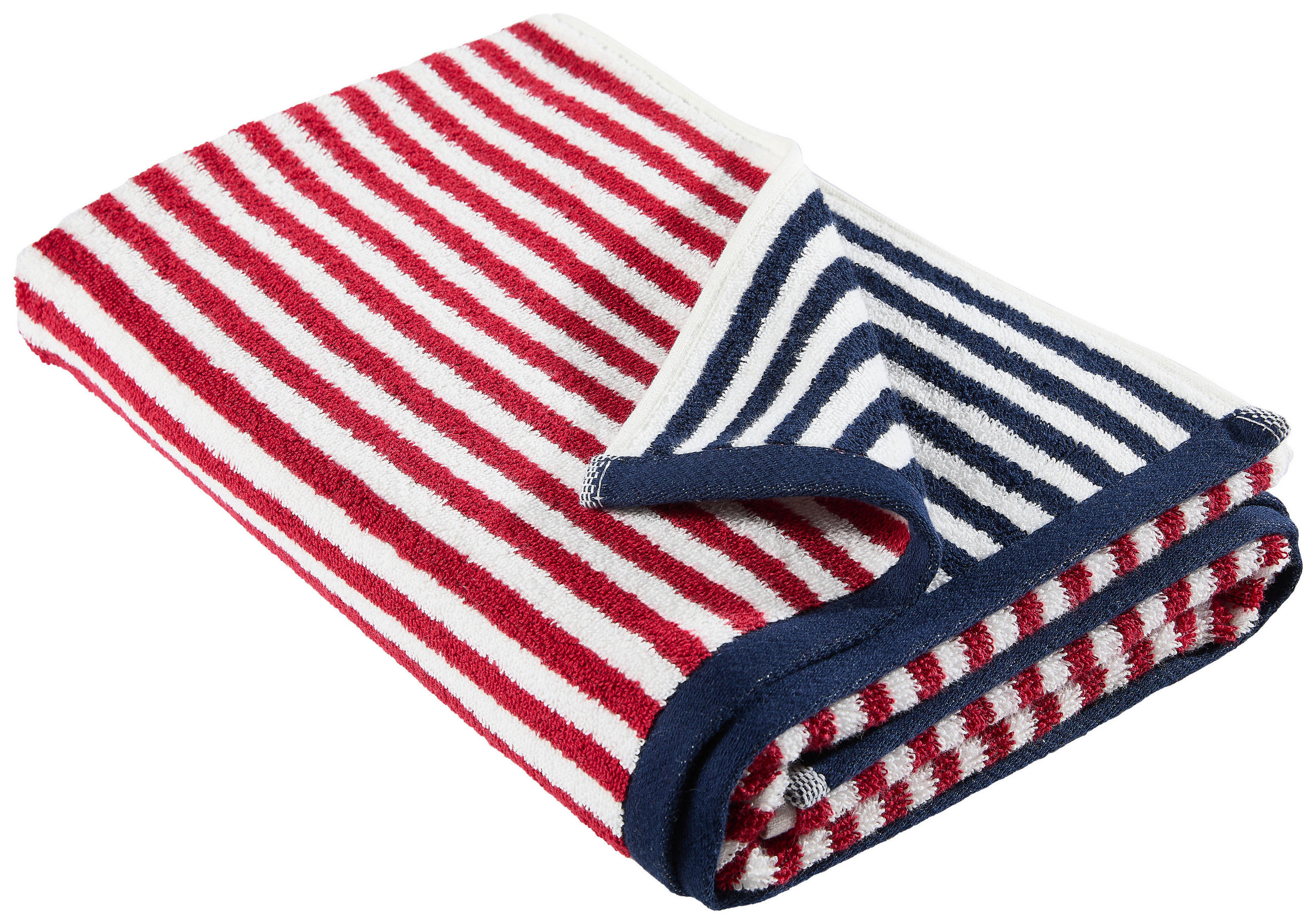 DUSCHTUCH 70/140 cm  - Blau/Rot, Textil (70/140cm) - Esposa
